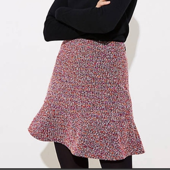 Loft Tweed Peplum Skirt Size 4 - Picture 1 of 13
